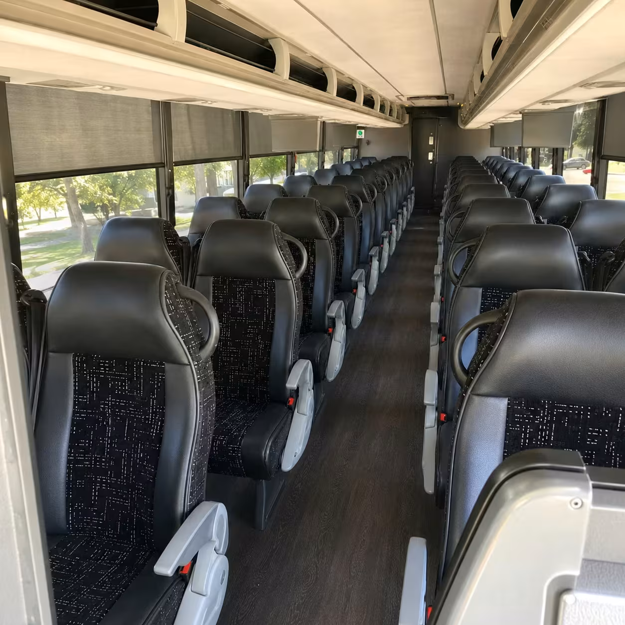 56 passenger charter bus interior