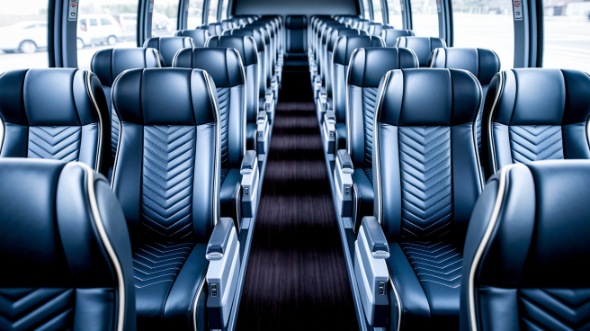 milpitas 55 passenger charter bus inside